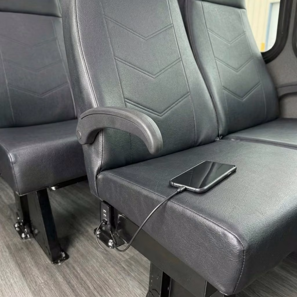 west hollywood 15 passenger minibus usb charging
