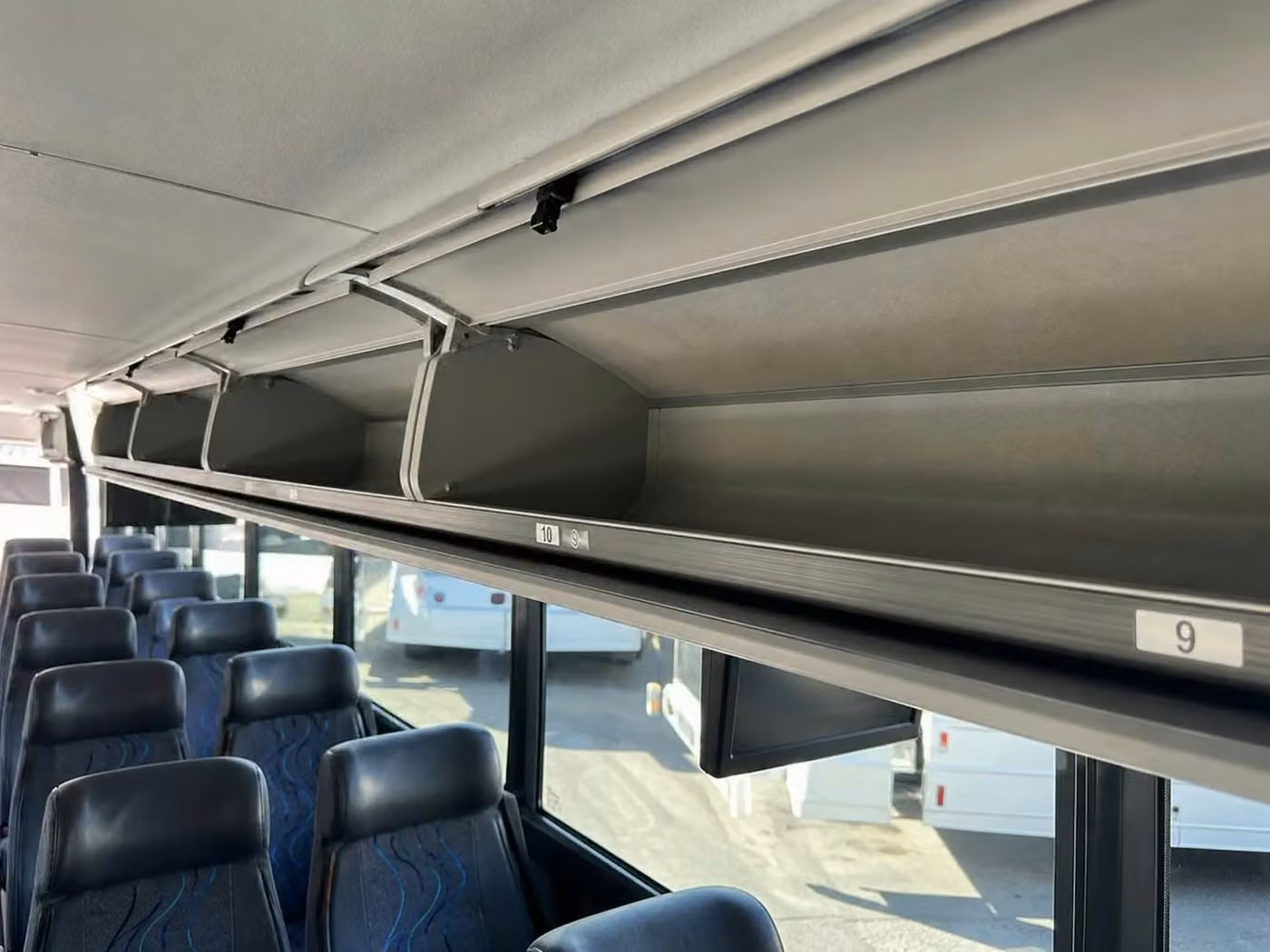west hollywood 18 passenger minibus overhead storage