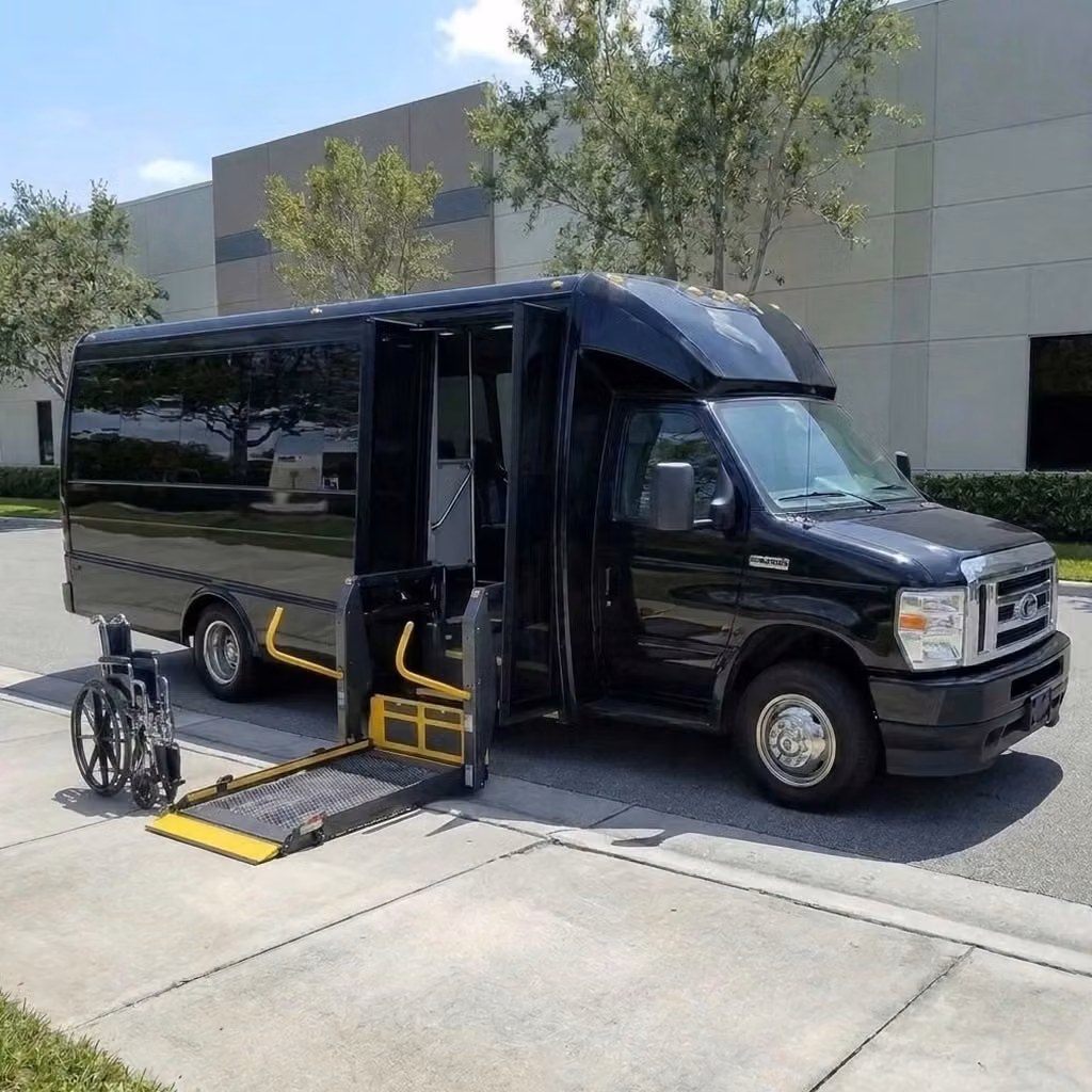 west hollywood 18 passenger minibus wheelchair lift