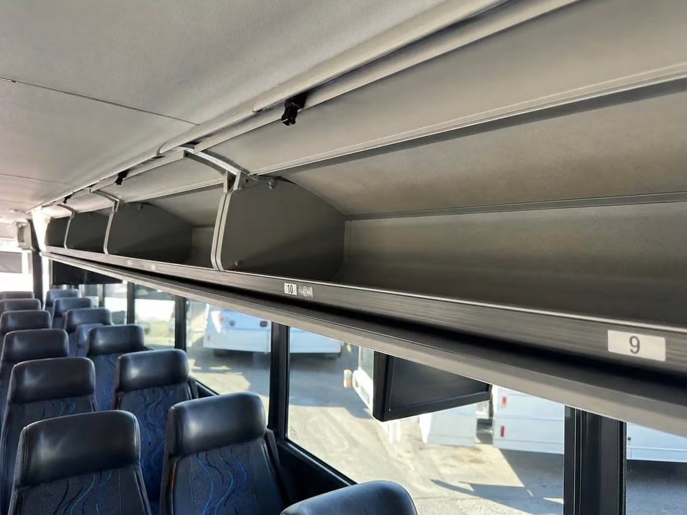 west hollywood 25 passenger minibus overhead storage