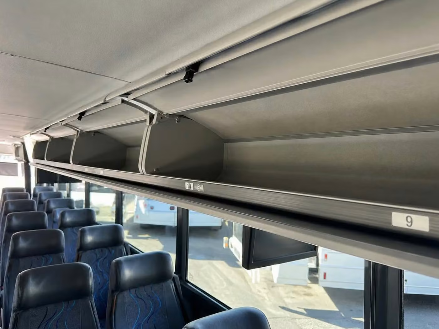 west hollywood 28 passenger minibus overhead storage