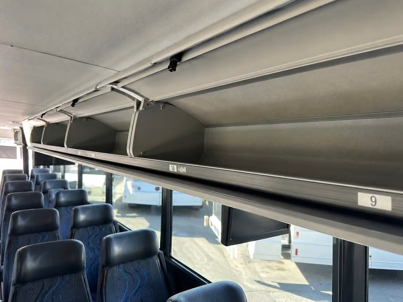 west hollywood 35 passenger minibus overhead storage