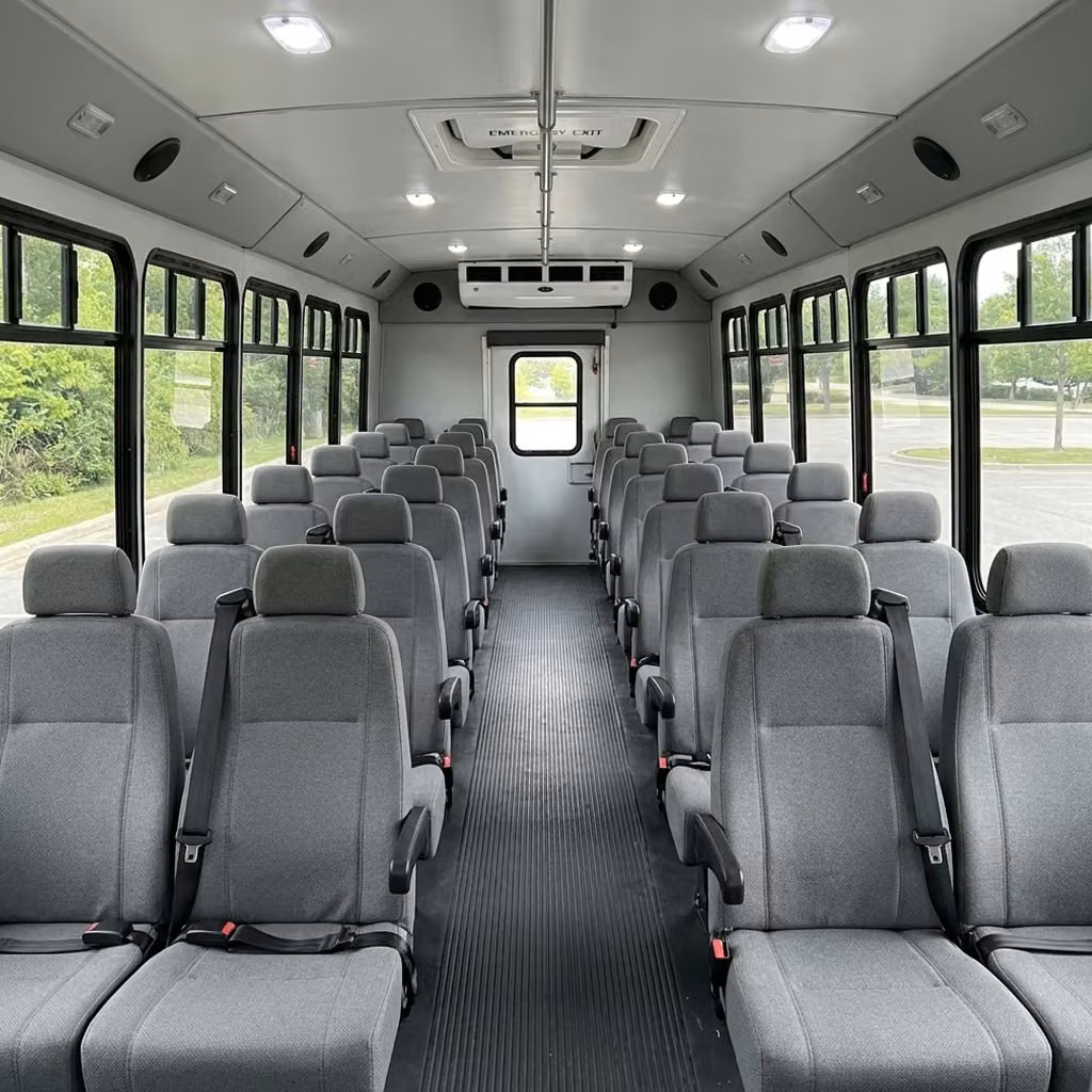 west hollywood 35 passenger minibus seating