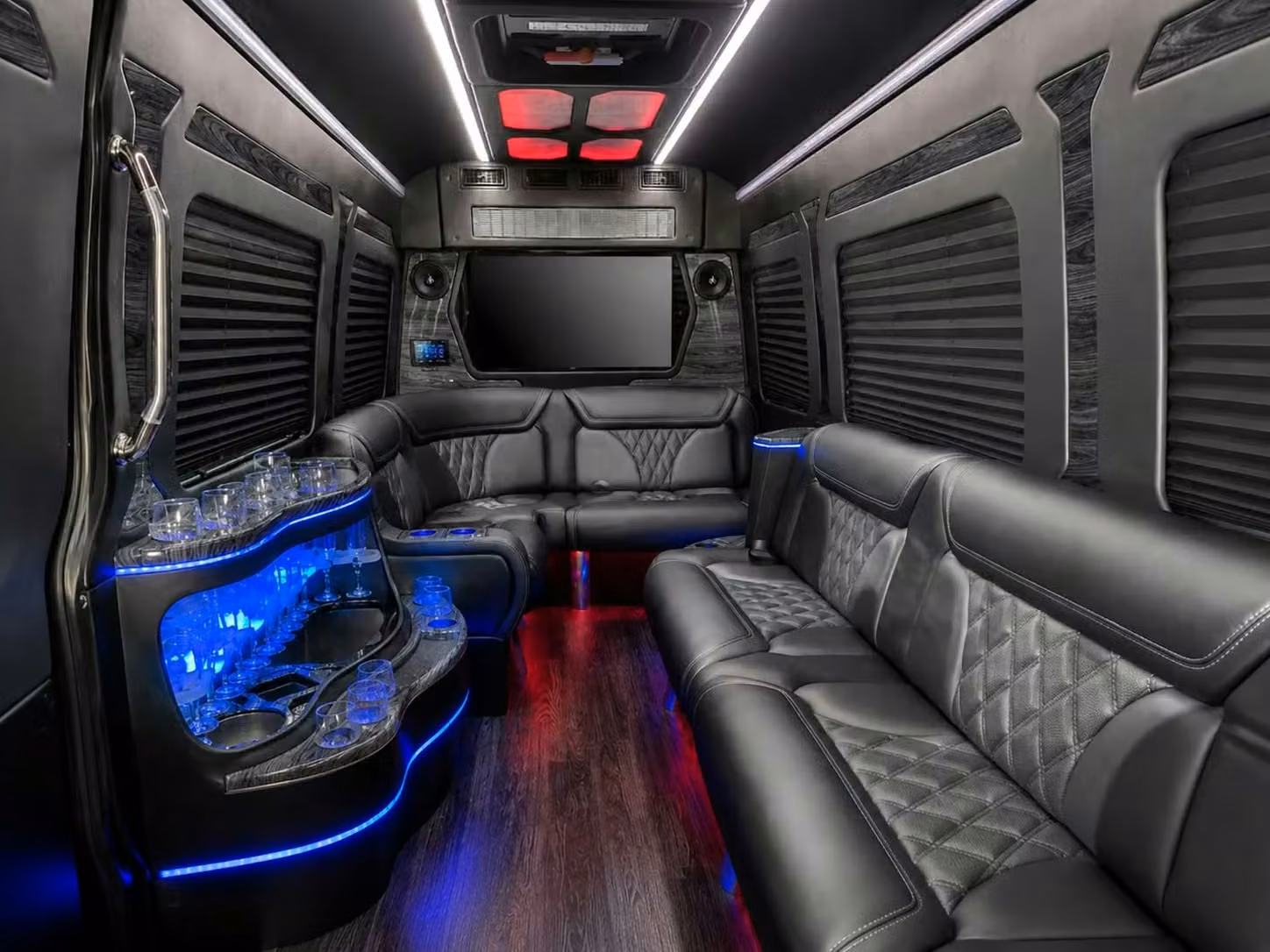 west hollywood 56 passenger long distance charter buses with onboard restrooms