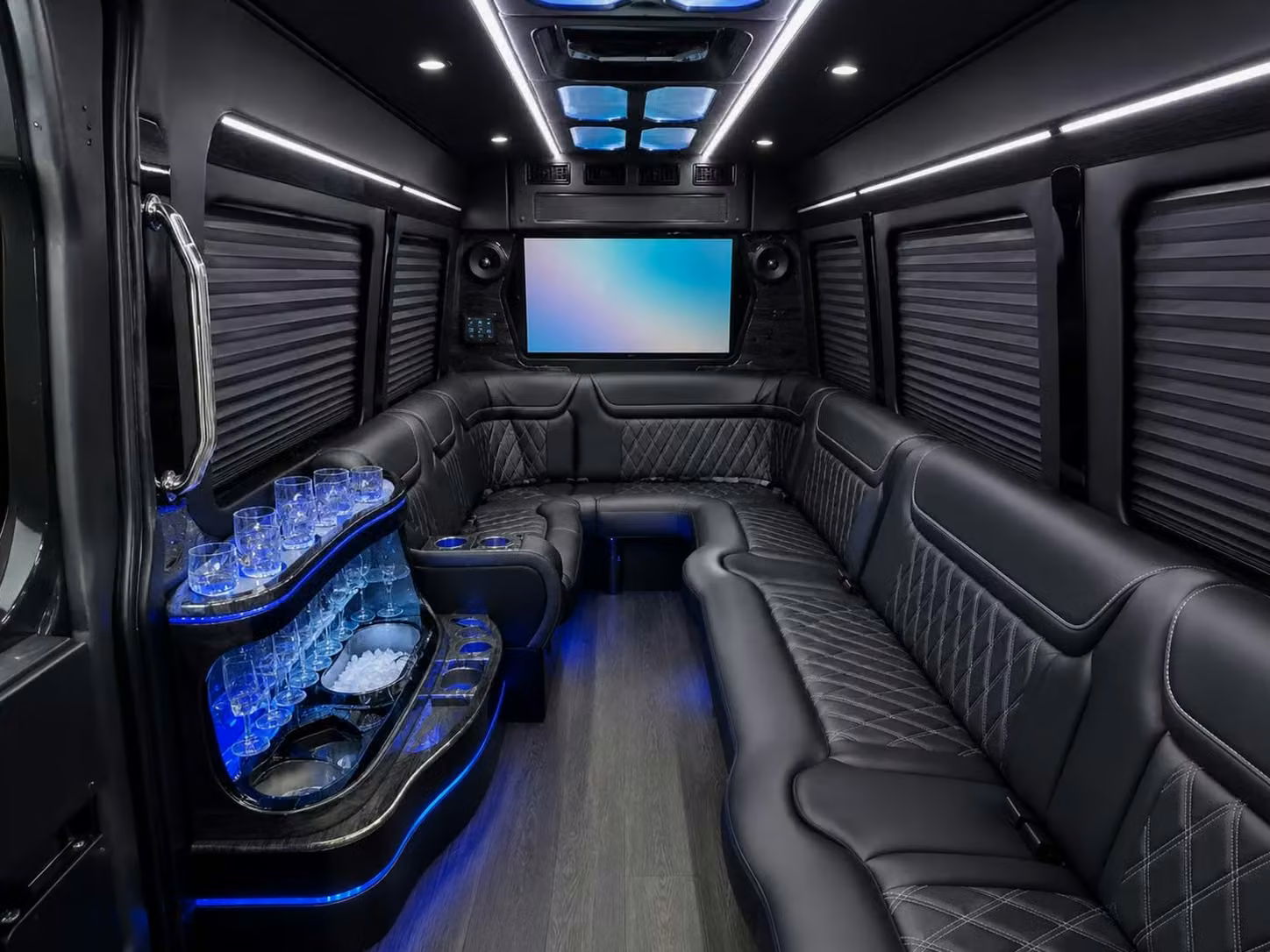 west hollywood band camp and orchestra charter buses with instrument storage