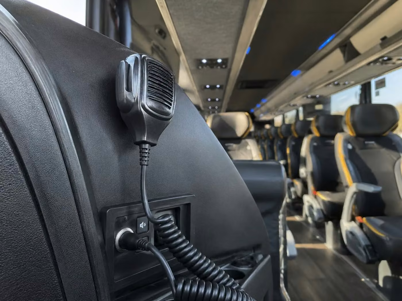 west hollywood charter bus pa system