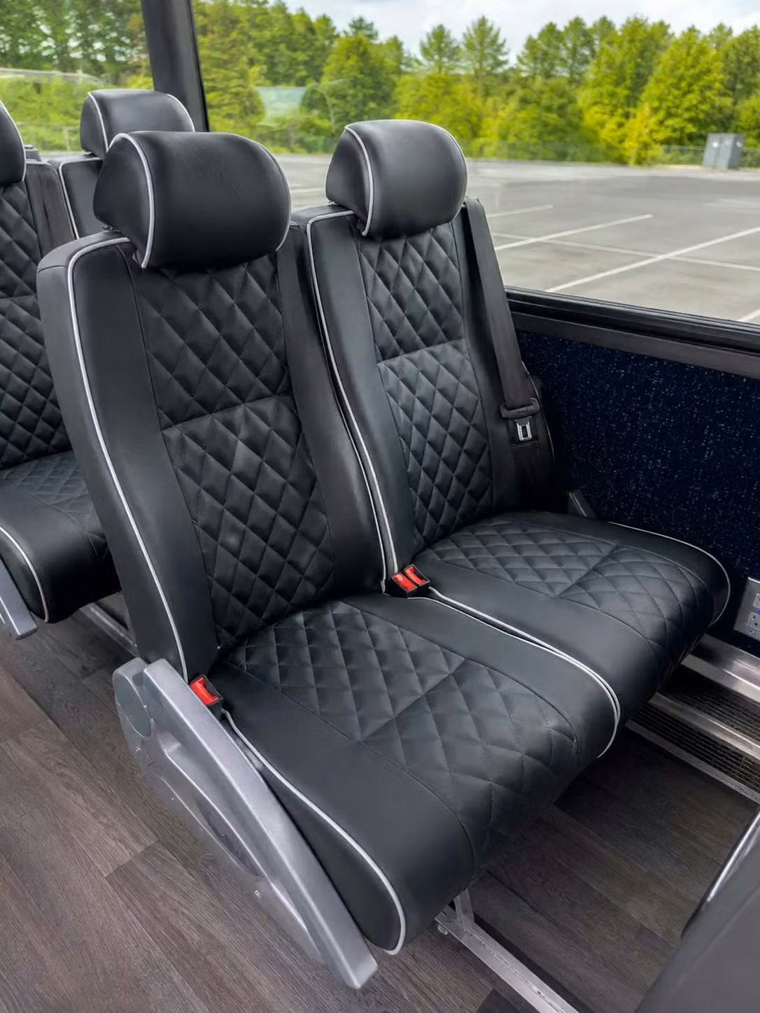 west hollywood charter bus reclining seats