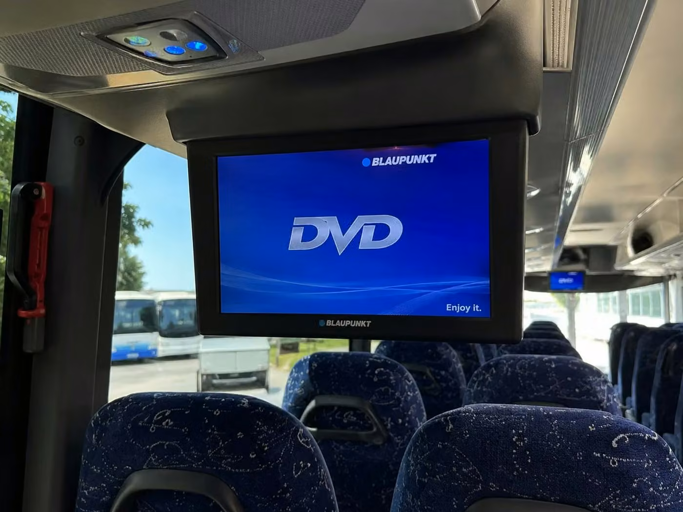 west hollywood charter bus tv monitors