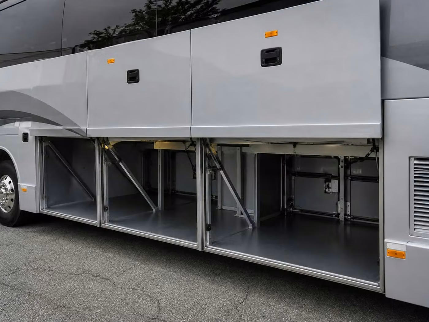 west hollywood charter bus under bus storage