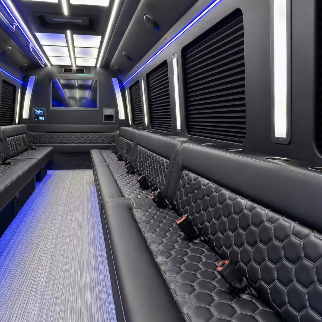 west hollywood party bus party lighting
