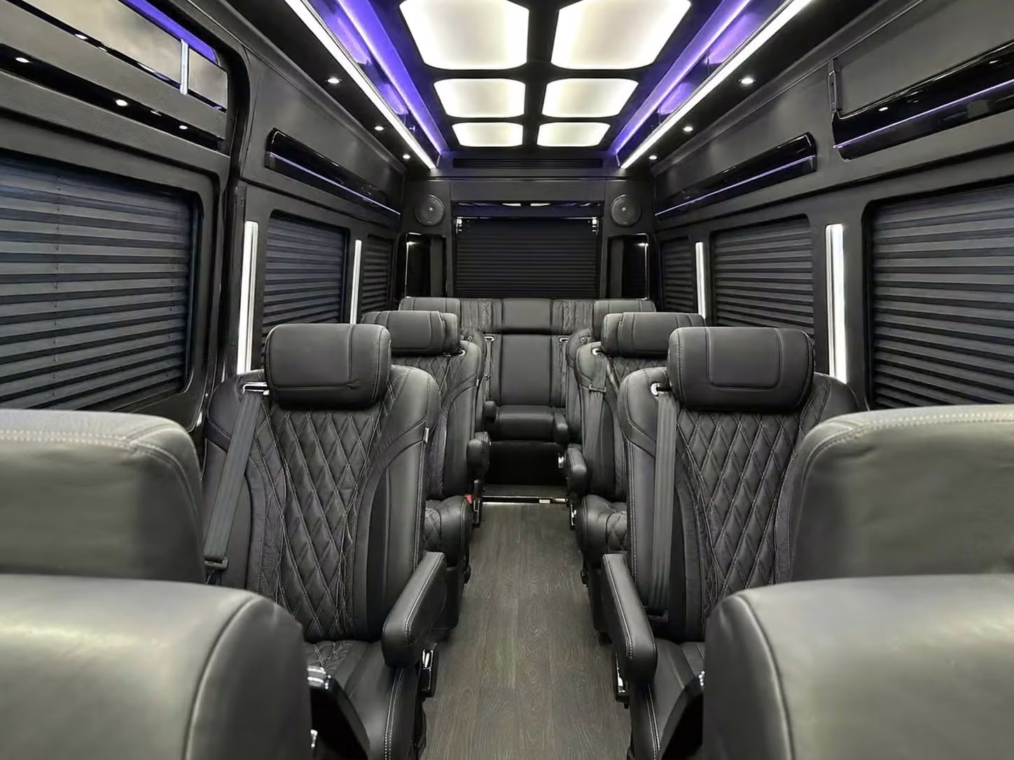 west hollywood sprinter van rental with driver reclining seats